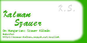 kalman szauer business card